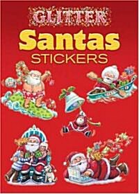 Glitter Santas Stickers (Novelty)