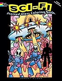 Sci-Fi Stained Glass Coloring Book (Paperback)