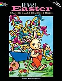 Happy Easter Stained Glass Coloring Book (Paperback)