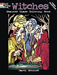Witches Stained Glass Coloring Book (Paperback)