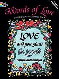 Words of Love Stained Glass Coloring Book (Paperback, CLR, CSM)