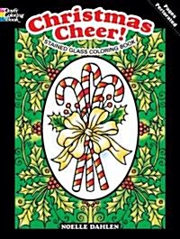 Christmas Cheer! Stained Glass Coloring Book (Paperback)