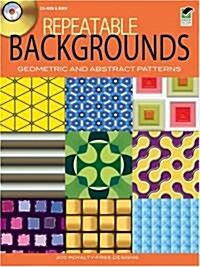 Repeatable Backgrounds: Geometric and Abstract Patterns CD-ROM and Book [With CDROM] (Paperback, Green)