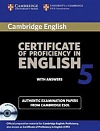 [중고] Cambridge Certificate of Proficiency in English 5 Self Study Pack: Examination Papers from University of Cambridge ESOL Examinations (Paperback)