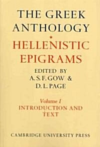 Greek Anthology 2 Volume Set : Hellenistic Epigrams (Paperback)
