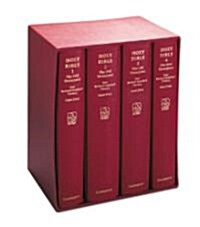 NRSV Giant Print Four-Volume Set Burgundy imitation leather in slipcase NR480 set (Paperback)