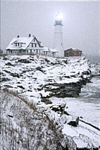 Winter View of Maines Portland Head Light Lighthouse Journal: 150 Page Lined Notebook/Diary (Paperback)