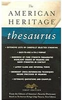 The American Heritage Thesaurus, 1st Edition (Prebound)