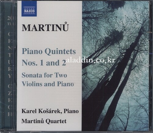 [수입] 마르티누 : 피아노 오중주 1, 2번 & 2대의 바이올린과 피아노를 위한 소나타