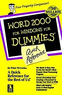 Word 2000 for Windows for Dummies Quick Reference (Paperback)