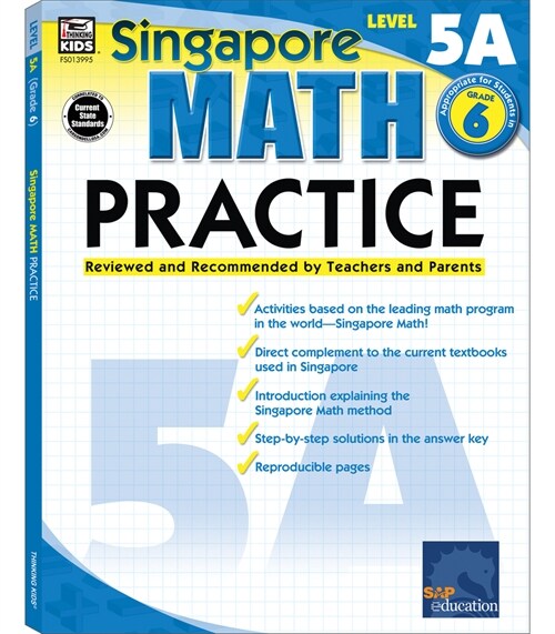 Math Practice, Grade 6: Reviewed and Recommended by Teachers and Parents Volume 15 (Paperback)