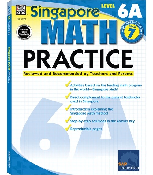 Math Practice, Grade 7: Reviewed and Recommended by Teachers and Parents Volume 16 (Paperback)