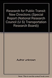 Research for Public Transit (Paperback)