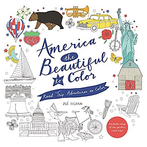 America the Beautiful to Color: Road Trip Adventures to Color (Paperback)