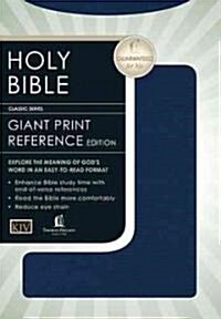 Holy Bible King James Version Personal Size Giant Print/Blue Leather (Hardcover, Large Print)