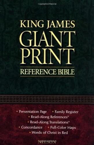 Holy Bible King James Version Giant Print Reference Edition/Burgundy Leatherflex (Paperback, Large Print)