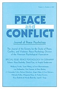 Peace Psychology in Germany: A Special Issue of Peace and Conflict (Paperback)
