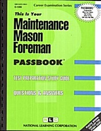 Maintenance Mason Foreman (Paperback)