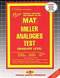 Miller Analogies Test (MAT): Graduate Level (Paperback)
