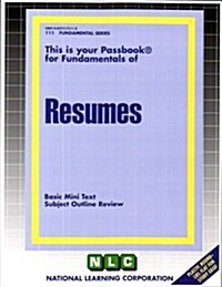 Resumes (Resume Writing): Passbooks Study Guide (Spiral)