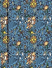 Cute Blue and Yellow Flower 2017 Monthly Academic Planner: Large 8.5x11 16 Month August 2016-December 2017 Organizer (Paperback)
