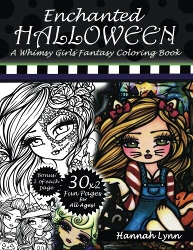Enchanted Halloween: A Whimsy Girls Fantasy Coloring Book (Paperback)