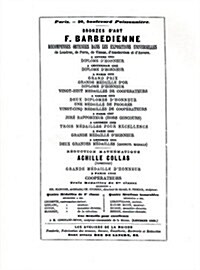 1886 Catalog of the French Bronze Foundry of F. Barbedienne of Paris (Paperback)