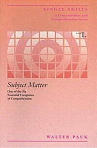 Single Skill: Subject Matter (Paperback, STUDENT)