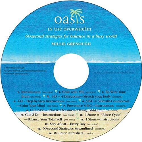 Oasis in the Overwhelm: 60-Second Strategies for Balance in a Busy World (Audio CD)