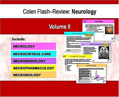 Colen Flash Review: Neurology Flashcards Vol. 2 (Not Folded)