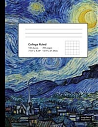 Starry Night Van Gogh Composition Book College Ruled Notebook (Paperback)