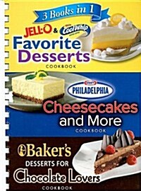 3 Books in 1 Jell-O & CoolWhip Favorite Desserts/Philadelphia Cheesecakes and More/Bakers Desserts for Chocolate Lovers (Hardcover)