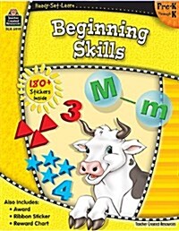 Ready-Set-Learn: Beginning Skills Prek-K [With 180+ Stickers] (Paperback)