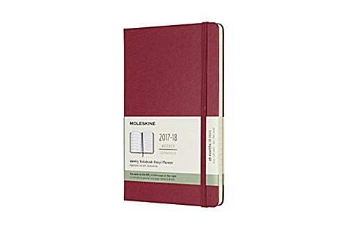 Moleskine 18 Month Weekly Planner, Large, Berry Rose, Hard Cover (5 X 8.25) (Desk)