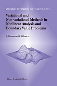 Variational and Non-variational Methods in Nonlinear Analysis and Boundary Value Problems (Paperback)