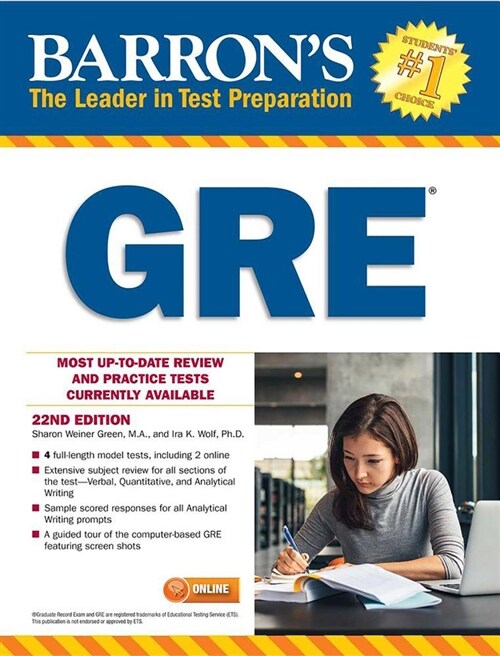 GRE with Online Tests (Paperback, 22, Twenty Second)