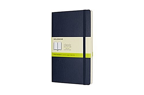 Moleskine Classic Notebook, Large, Plain, Sapphire Blue, Soft Cover (5 X 8.25) (Other)