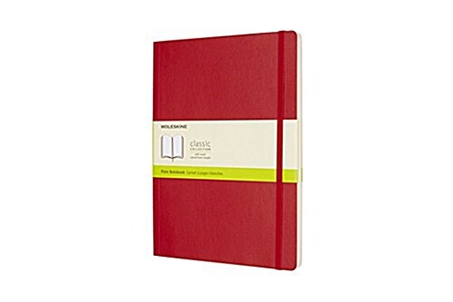 Moleskine Classic Notebook, Extra Large, Plain, Scarlet Red, Soft Cover (7.5 X 10) (Other)