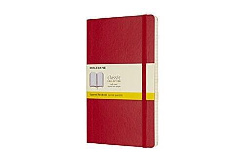 Moleskine Classic Notebook, Large, Squared, Scarlet Red, Soft Cover (5 X 8.25) (Other)