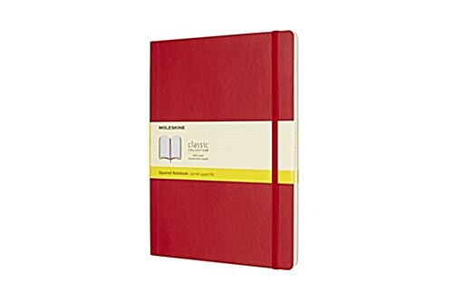Moleskine Classic Notebook, Extra Large, Squared, Scarlet Red, Soft Cover (7.5 X 10) (Other)