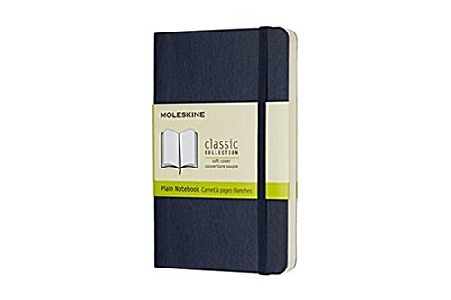 Moleskine Classic Notebook, Pocket, Plain, Sapphire Blue, Soft Cover (3.5 X 5.5) (Other)