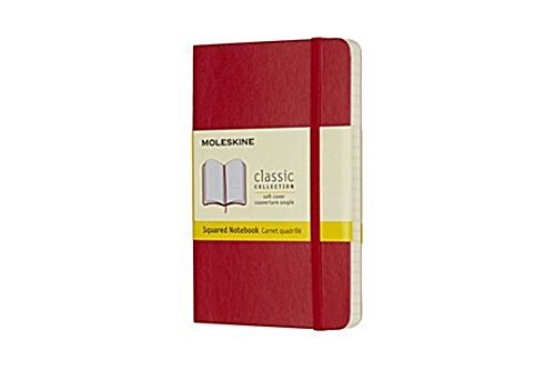 Moleskine Classic Notebook, Pocket, Squared, Scarlet Red, Soft Cover (3.5 X 5.5) (Other)