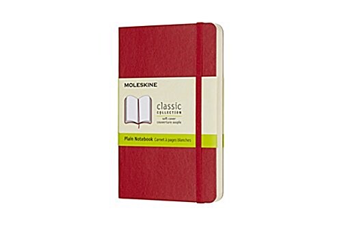 Moleskine Classic Notebook, Pocket, Plain, Scarlet Red, Soft Cover (3.5 X 5.5) (Other)
