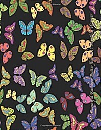 Beautiful Rainbow Butterflies 2017 Monthly Planner: 16 Month August 2016-December 2017 Calendar with Large 8.5x11 Pages (Paperback)