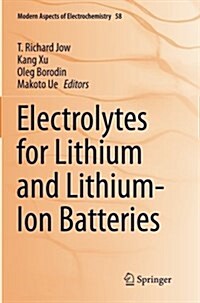 Electrolytes for Lithium and Lithium-Ion Batteries (Paperback, Softcover Repri)