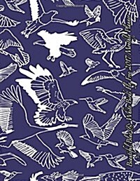 Beautiful Blue & White Birds Fly Free 2017 Monthly Planner: Large 8.5x11, 16 Month August 2016-December 2017 Calendar (Paperback)
