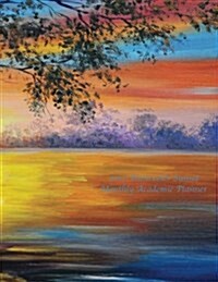 2017 Watercolor Sunset Monthly Academic Planner: 16 Month August 2016-December 2017 Academic Calendar with Large 8.5x11 Pages (Paperback)