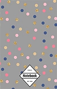 Gm&co: Notebook Journal Dot-Grid, Lined, Graph, 120 Pages 5.5x8.5 (Grey Colored Confetti Pattern) (Paperback)