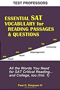 Essential SAT Vocabulary for Reading Passages & Questions (Paperback)