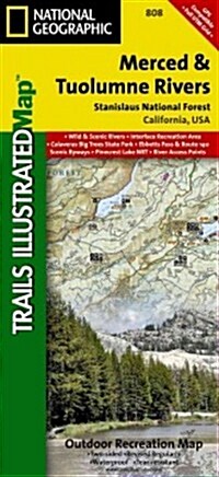 Merced and Tuolumne Rivers Map [Stanislaus National Forest] (Folded, 2020, Revised)